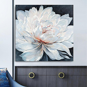 Картина Эллы 100х100см, белый цветок
