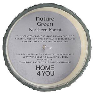 Aromātiskās sveces NATURE GREEN H7,5cm, Northern Forest