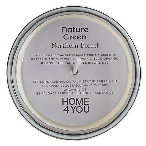 Aromātiskās sveces NATURE GREEN H9.5cm, Northern Forest