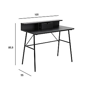 Письменный стол PASCAL 100x55xH88,8 см, черный