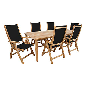 Комплект садовой мебели MALDIVE с 6 складными стульями
