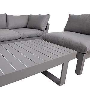Комплект садовой мебели FLUFFY модульный пол и стол, серый