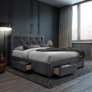Кровать GLOSSY 160x200см, с матрасом HARMONY DELUX, пельчка