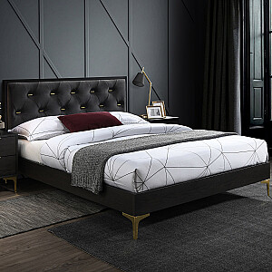 Кровать ПОЕМ с матрасом HARMONY DUO 160x200см, темно-серый