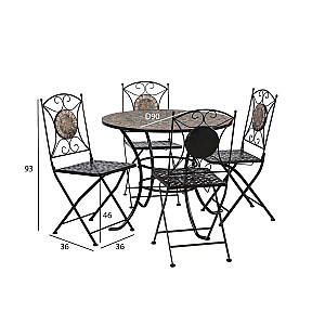 Комплект садовой мебели MOSAIC стол, 4 стула (38665)