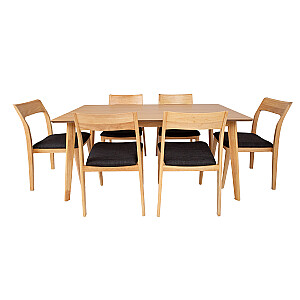 LENA pusdienu galda komplekts ar 6 krēsliem