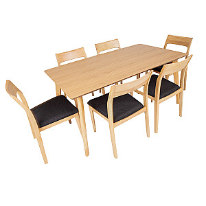 ЛЕНА обеденный стол и 6 стульев