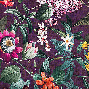 Скатерть AMAZONIA 43х116см, цветы/фиолетовый, 100% хлопок, ткань 249