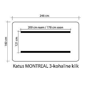 Чехол на балдахин MONTREAL 3, 160x244см, 100% полиэстер, бежевый