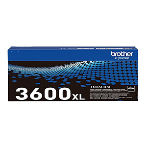 Brother TN-3600XL Genuine High Yield Toner Cartridge, Black