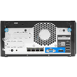 ProLiant MicroServer Gen10 Plus v2 E-2314, 4 kodoli, 16 GB-U, VROC, 4LFF-NHP, 180 W, ārējais PS P54649-421