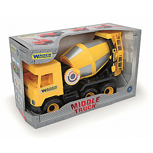 Желтая бетономешалка 38 см Middle Truck в ящике