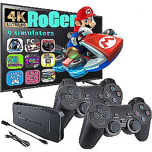 RoGer Retro Портативная Консоль + 2 Джойстика / 21000 Игр / HDMI
