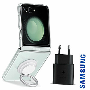 Samsung Z Flip5 Starter Pack USB-C 25W Зарядное устройство + Прозрачный бампер