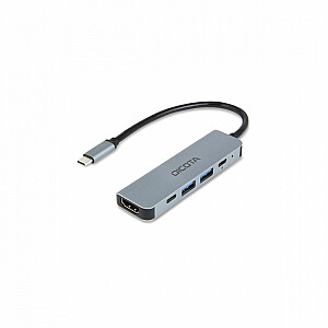 Centrmezgls USB-C 5 W 1 Video centrmezgls 4K PD 100 W