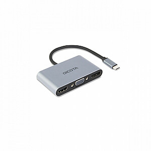 Dokstacija USB-C 5-in-1 4K HDMI/DP PD 100W