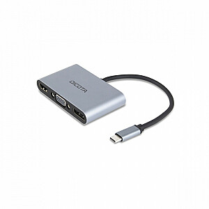 Dokstacija USB-C 5-in-1 4K HDMI/DP PD 100W