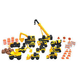 CAT celtniecības transportlīdzekļu komplekts ar piederumiem Little Machines Mega Set, 83337