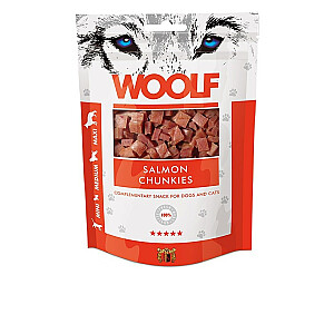 WOOLF Salmon Chunkies - лакомство для собак и кошек - 100 г