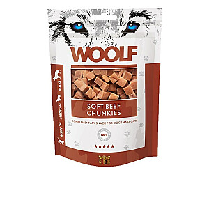 Кусочки WOOLF Soft Beef - лакомство для собак и кошек - 100г