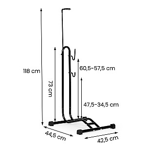 3in1 velo statīvs, melns servisa turētājs velosipēdiem
