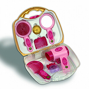 Mazais Princess Coralie frizieru komplekts koferī.