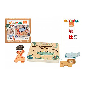 Koka puzzle Dzīvnieki 17x17 cm 18 m+ CB47565