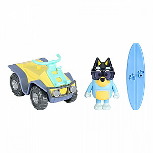 Mini Bluey Beach transportlīdzekļa figūru komplekts