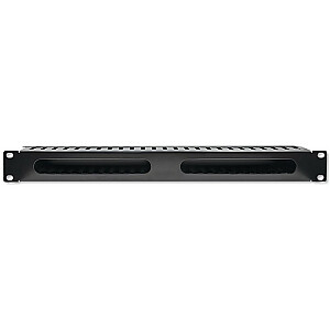 Kabeļu organizators 19" RACK skapjiem | 24 porti | 1U