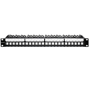 Патч-панель для 19" RACK шкафов | 24 порта | 1U | UTP | Черный