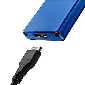 Жилье | Отсек для SSD-накопителя M.2 | САТА | НГФФ | USB 3.0 | Суперскорость 5 Гбит/с | 2 ТБ | Синий
