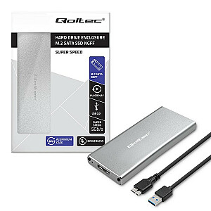 Жилье | Отсек для SSD-накопителя M.2 | САТА | НГФФ | USB 3.0 | Суперскорость 5 Гбит/с | 2 ТБ | Серебро