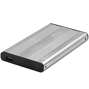 Mājoklis | kabata 2,5 collu HDD SSD SATA3 diskdziņiem | USB 3.0 | Sudrabs