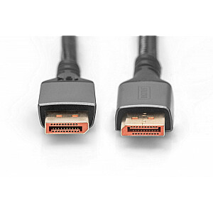 PREMIUM DisplayPort 2.1 16K 60Hz DP/DP M/M savienojuma kabelis 1 m, melns