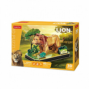 3D mīklu dzīvnieki — lauva