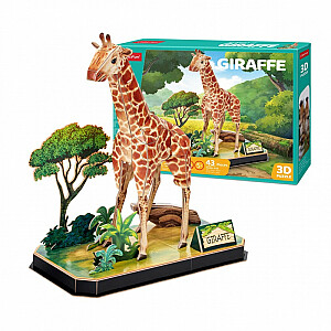3D mīklu dzīvnieki - žirafe
