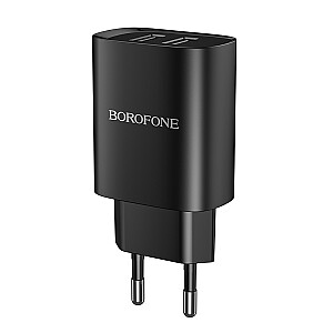 Borofone Настенное зарядное устройство BN2 Super - 2xUSB - 2,1A черный