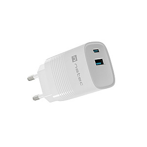 Ribera GAN 1X USB-A + 1X USB-C 30 Вт зарядное устройство Белый