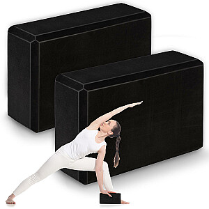 Пенный кубик для йоги - набор 2 шт. NS-962 черный