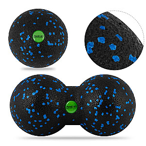 Bumba + dubultā masāžas bumba - komplekts - NS-997 melns un zils