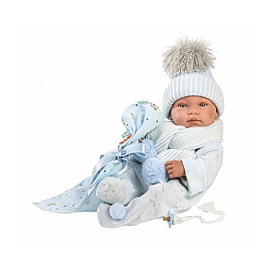 Кукла малыш мальчик Тино 43 см с одеялком и соской (виниловое тело) Испания LL84337