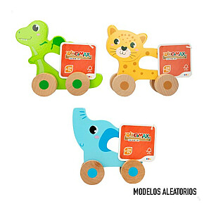 Деревянная игрушка на колесиках Животные разные от 24 мес. CB49611