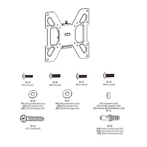 Крепление для телевизора или монитора 23–42 дюйма MC-597 черный max vesa 200x200 20 кг ТВ