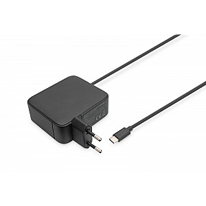 Tīkla lādētājs, barošanas avots 1x USB-C PD 3.0 max. Integrēts GaN kabelis 100W, 1,2m, melns