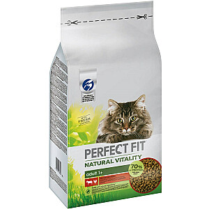 PERFECT FIT Natural Vitality Говядина и курица - сухой корм для кошек - 6кг