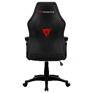 Videospēļu krēsls ThunderX3 EC1BR PC spēļu krēsls, polsterēts sēdeklis, melns, sarkans
