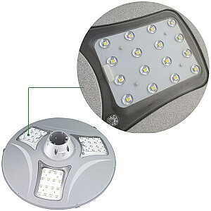 PowerNeed SLL12 āra apgaismojuma stabs/stabs uzstādīts āra apgaismojums Nenomaināma(-as) lampa(-as) LED sudraba krāsa