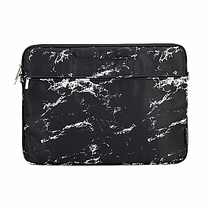iLike 15-16 Inches Fabric Laptop Bag With Strap Marble Black