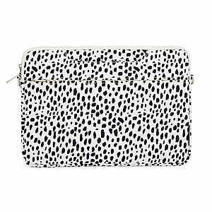 iLike 13-14 Inches Fabric Laptop Bag With Strap Leopard White