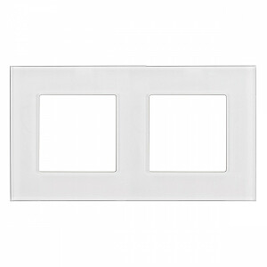 MCE729W двойная стеклянная рамка, белая